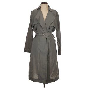 Misguided Sz 12 Gray Lightweight Belted Trench coat